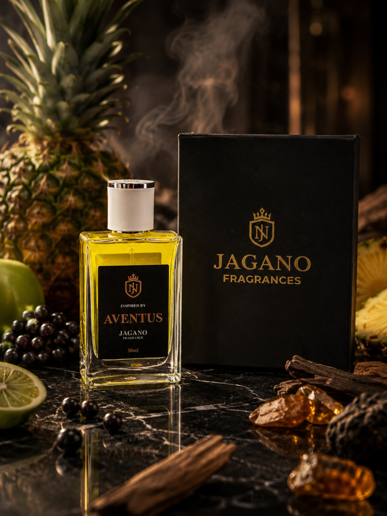 Jagano Fragrances luxury perfume bottle with branded gift box